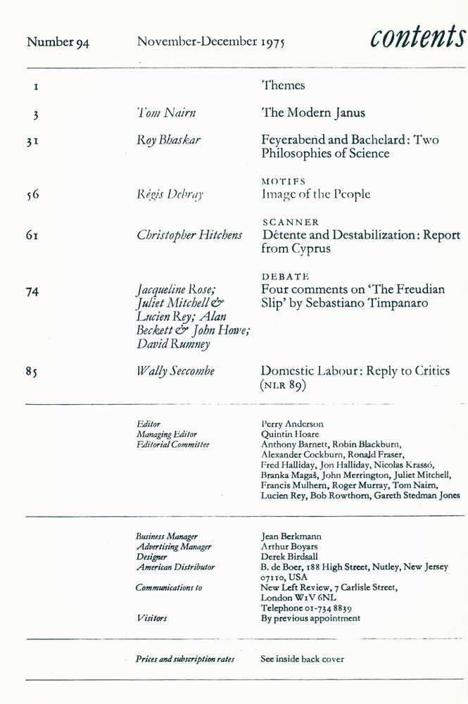 『new left review』 1975 Volume 16 Number (89 - 94) 7