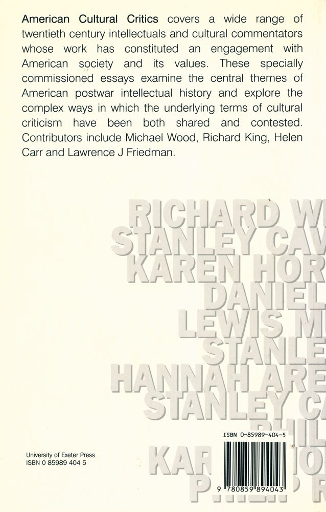 『AMERICAN CULTURAL CRITICS』 4