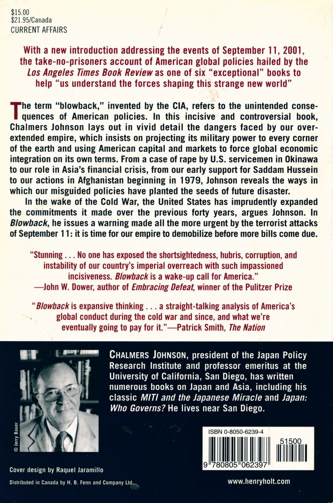 『Blowback : the costs and consequences of American empire』 3