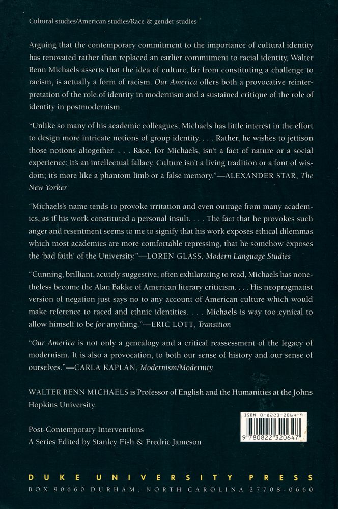 『Our America : Nativism, Modernism, and Pluralism』 3