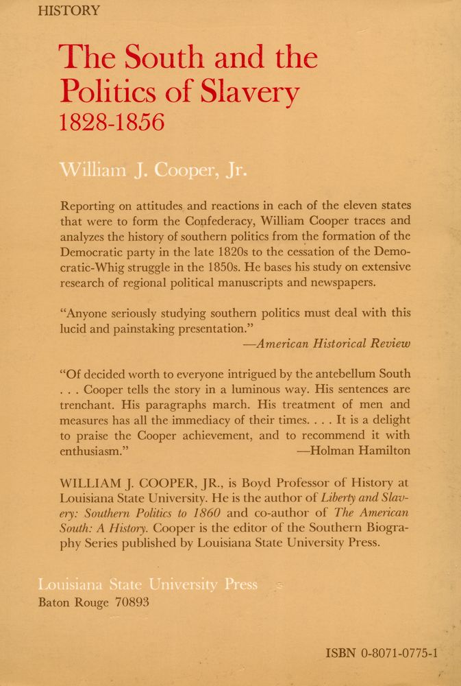 『The South and the Politics of Slavery 1828 - 1856』 3