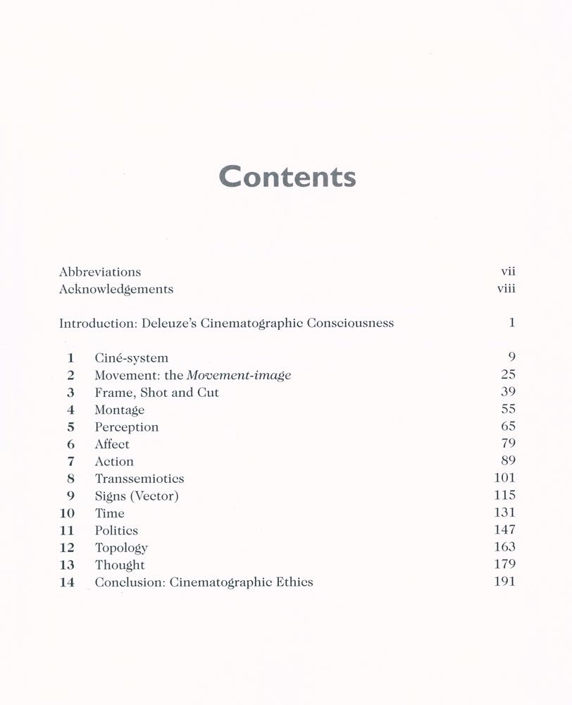 『Deleuze & Cinema : The Film Concepts』 2
