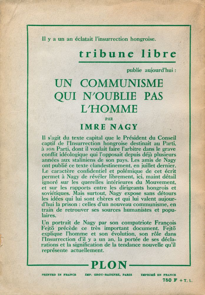 『tribune libre 9 : UN COMMUNISME QUI N'OUBLIE PAS L'HOMME』 4