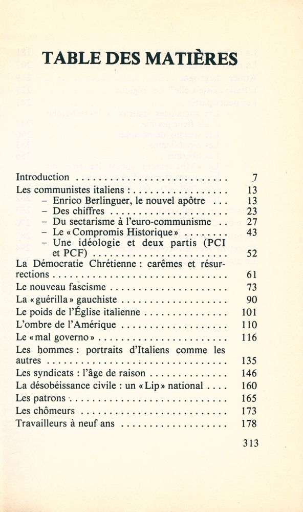 『l'Italie de Berlinguer : document』 2