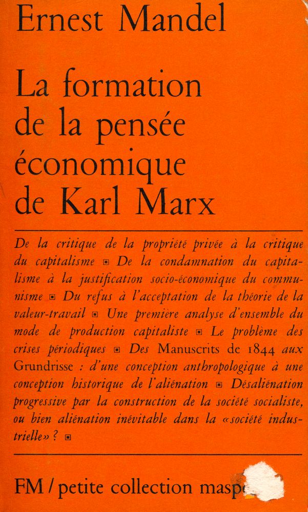 『La formation de la pensée économique de Karl Marx』 1