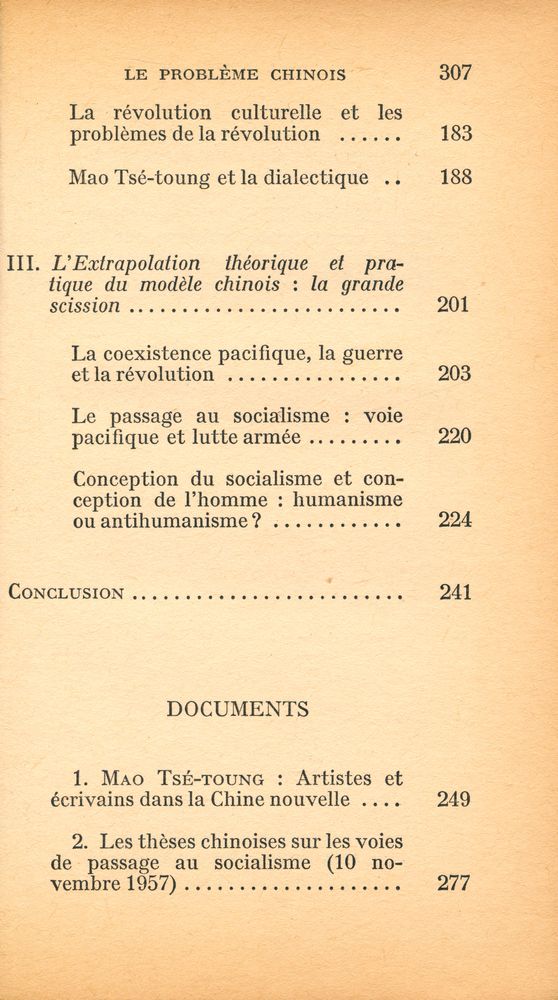 『LE PROBLÈME CHINOIS : avec des textes essentiels de MAO TSÉ - TOUNG et du parti communiste chinois』 4