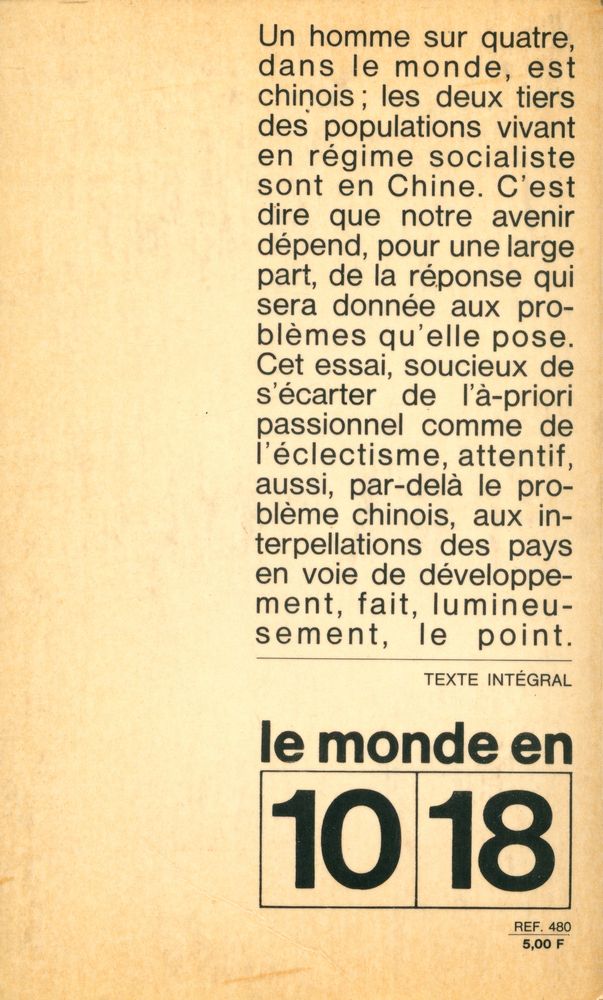 『LE PROBLÈME CHINOIS : avec des textes essentiels de MAO TSÉ - TOUNG et du parti communiste chinois』 6