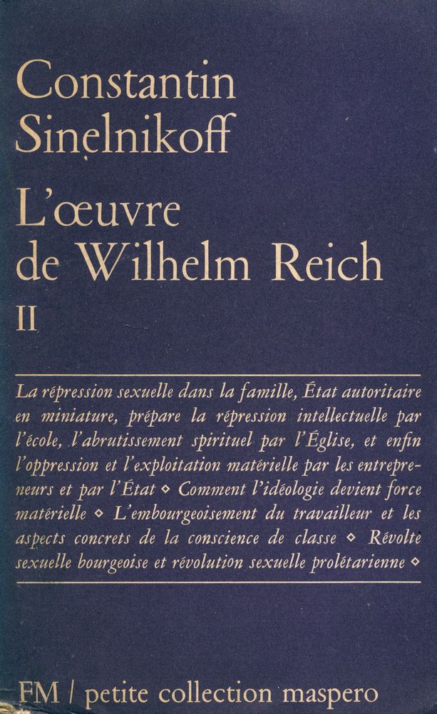 『L'œuvre de Wilhelm Reich Ⅱ』 1