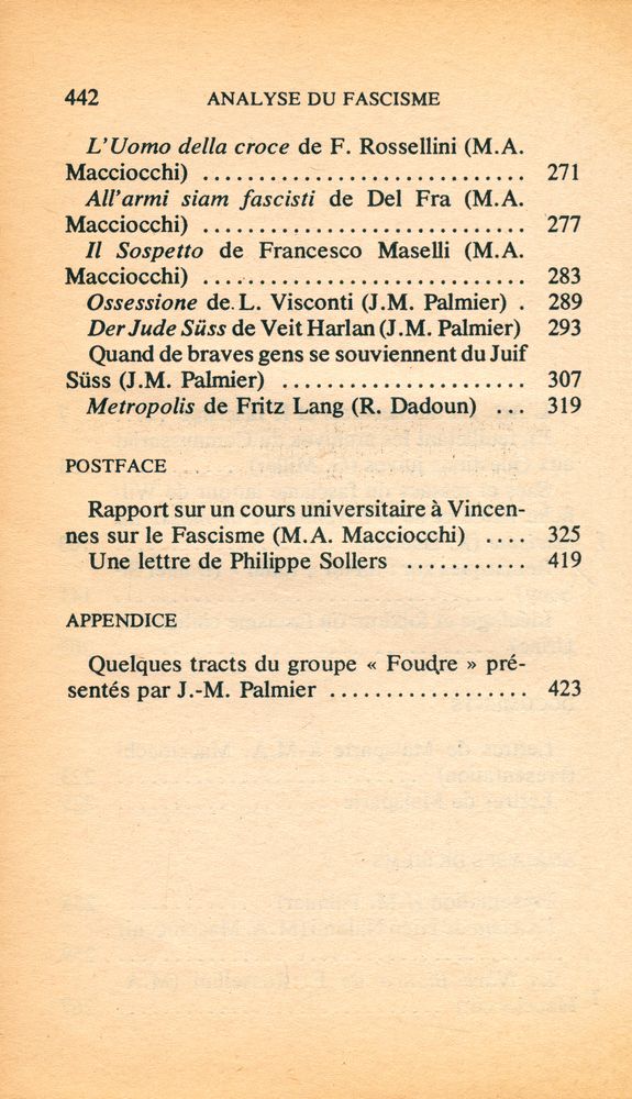 『ÉLÉMENTS POUR UNE ANALYSE DU FASCISME T. Ⅱ : SÉMINAIRE DE MARIA - A. MACCIOCCHI PARIS VIII - VINCENNES, 1974 - 1975』 3