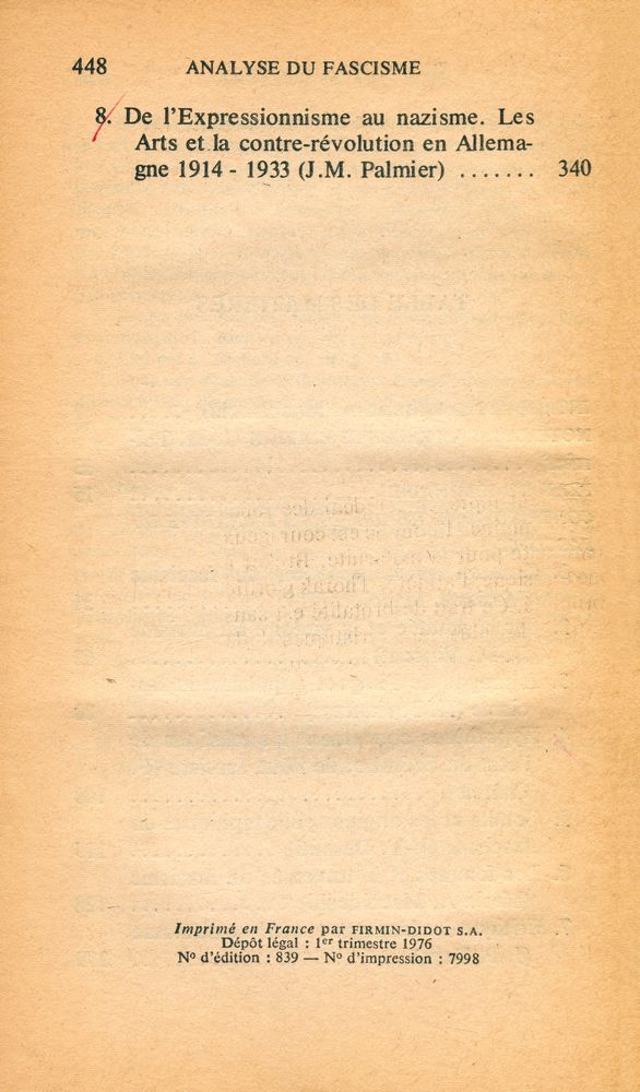 『Eléments pour une analyse du fascisme 1 : Séminaire de Maria - A. Macciocchi Paris VIII - Vincennes, 1974 - 1975』 3