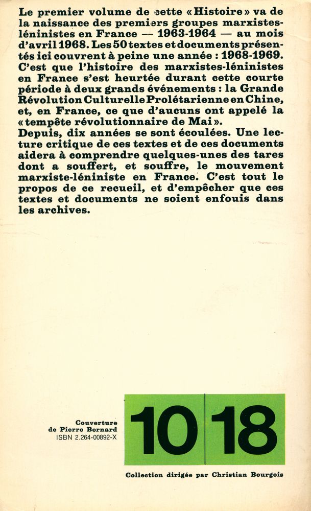 『LE MOUVEMENT 《MAOÏSTE》 EN FRANCE 2, 1968 - 1969』 7