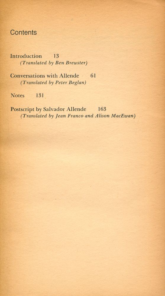 『THE CHILEAN REVOLUTION : conversations with Allende』 2