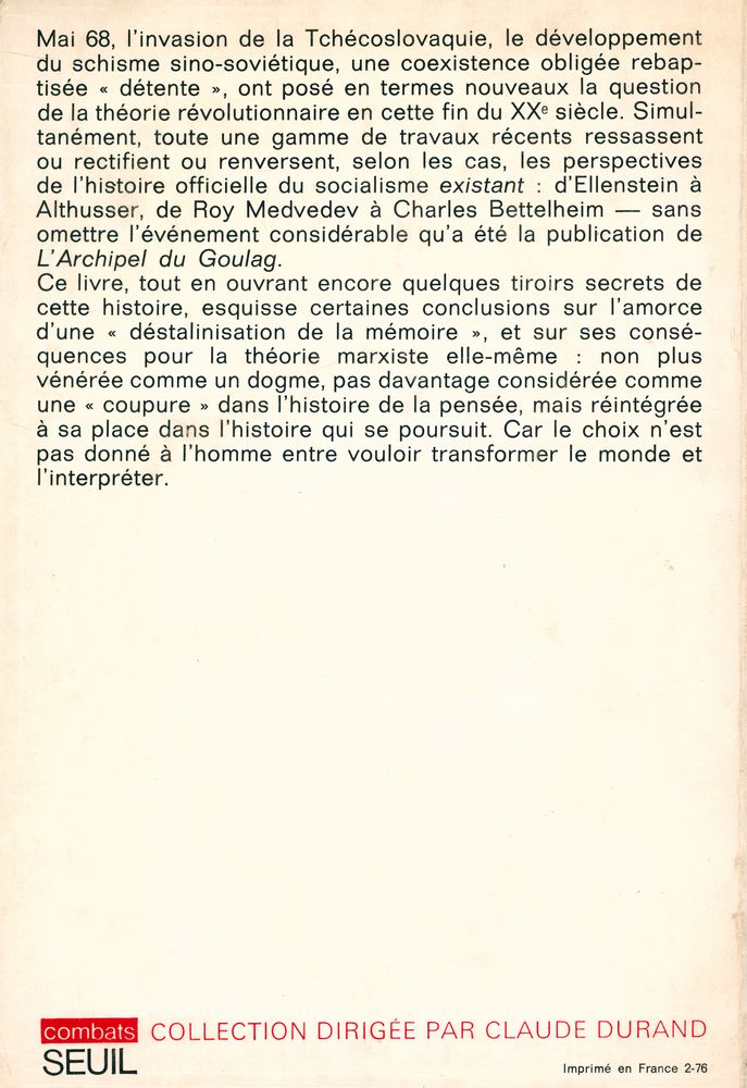 『Le Socialisme du silence : de l'histoire de l'U.R.S.S. comme secret d'État (1921 - 19.)』 4