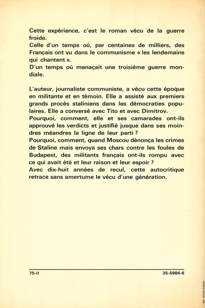 『Les Staliniens : une experience politique 1944/1956』 3