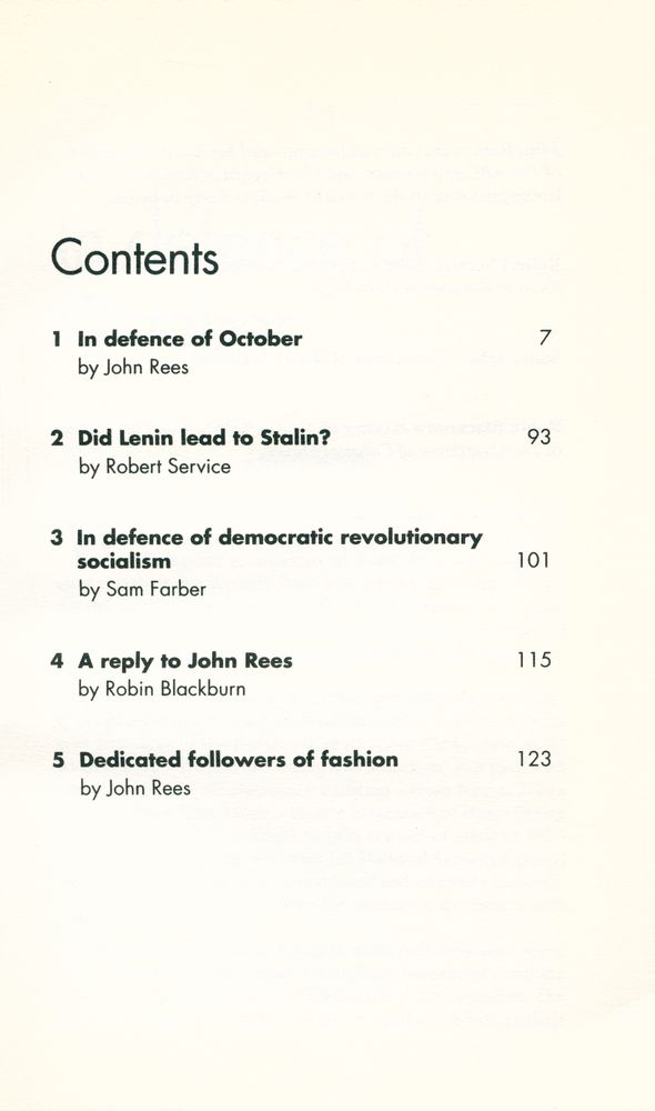 『In Defence of October : A debate on the Russian Revolution』 2