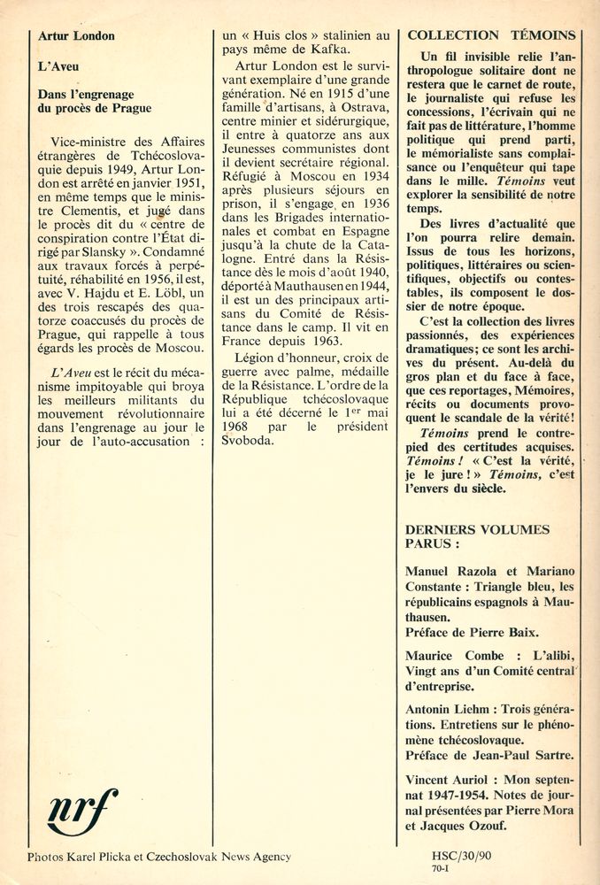 『L'aveu dans l