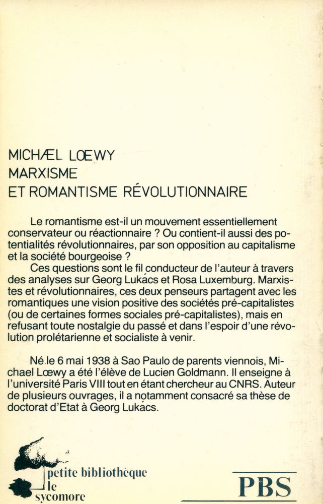 『Marxisme et romantisme révolutionnaire : essais sur Lukács et Rosa Luxemburg』 3