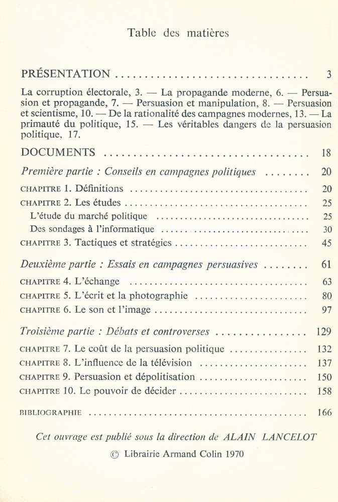 『LA PERSUASION POLITIQUE』 2
