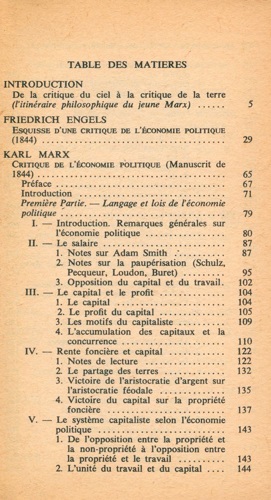 『La premiere critique de l'economie politique』 2