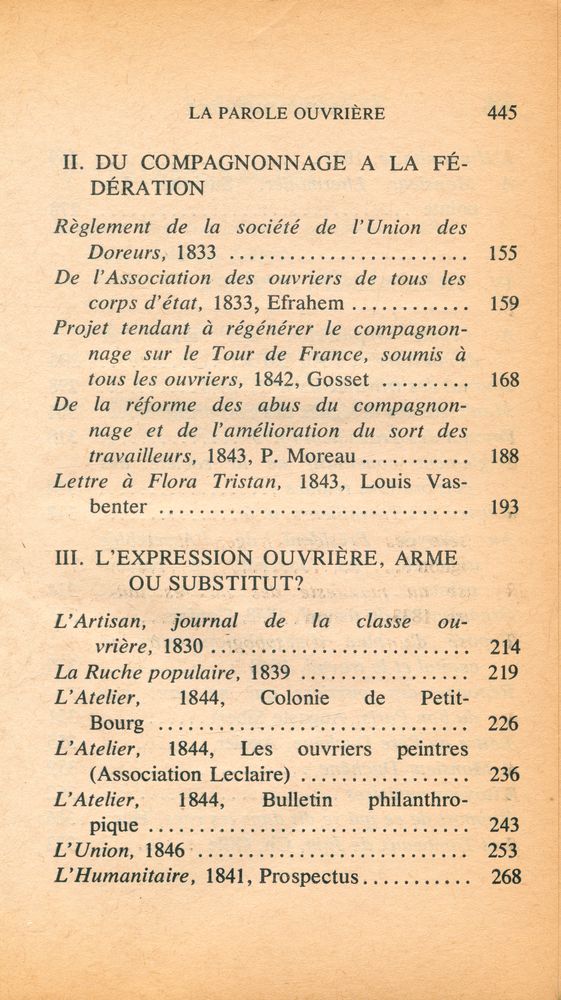 『La parole ouvrière : 1830/1851』 3
