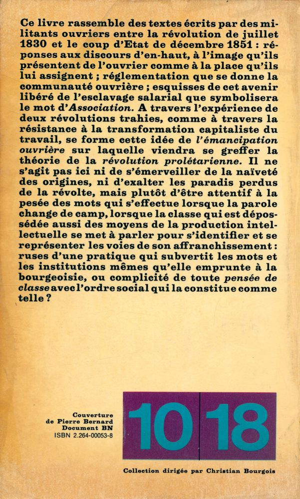『La parole ouvrière : 1830/1851』 4
