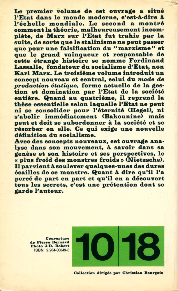 『De l'Etat 4.Les contradictions de l'Etat moderne』 3