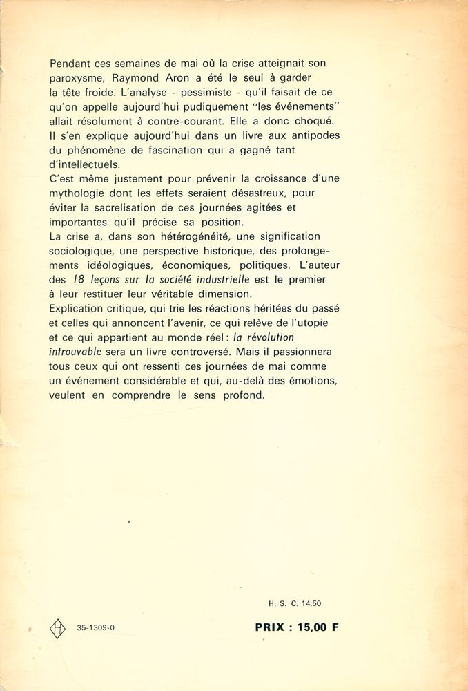 『La révolution introuvable : réflexions sur les RÉVOLUTION DE MAI』 3