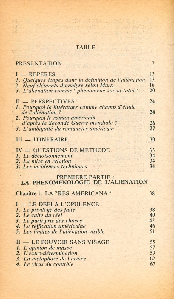 『L'aliénation dans le roman américain cantemporain 1』 2