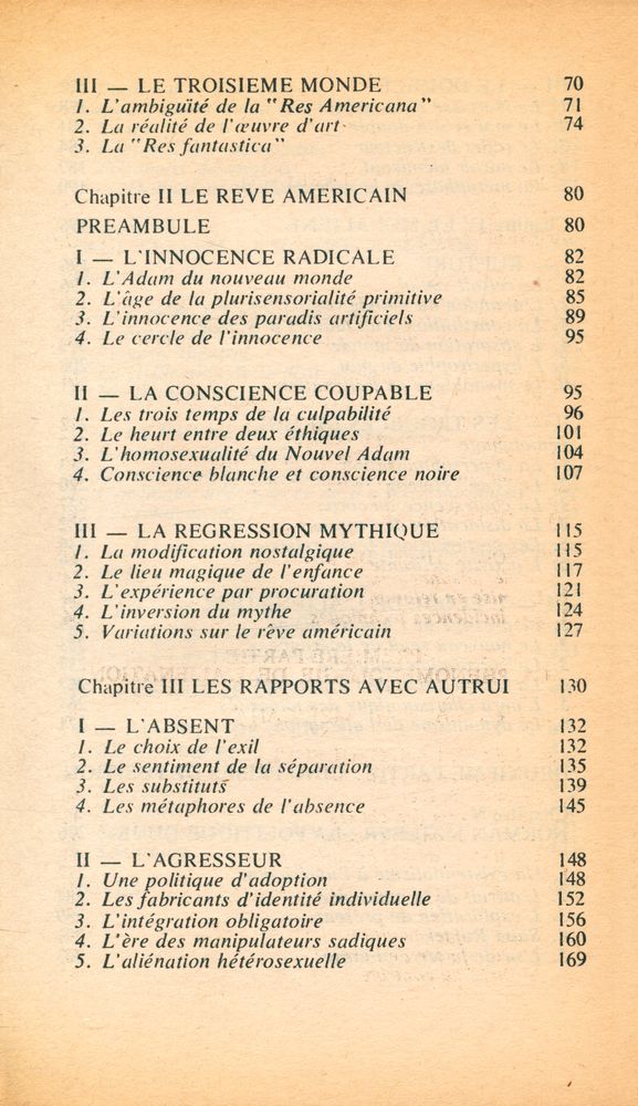 『L'aliénation dans le roman américain cantemporain 1』 3