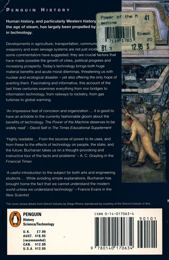 『THE POWER OF THE MACHINE : THE IMPACT OF TECHNOLOGY FROM 1700 TO THE PRESENT』 4