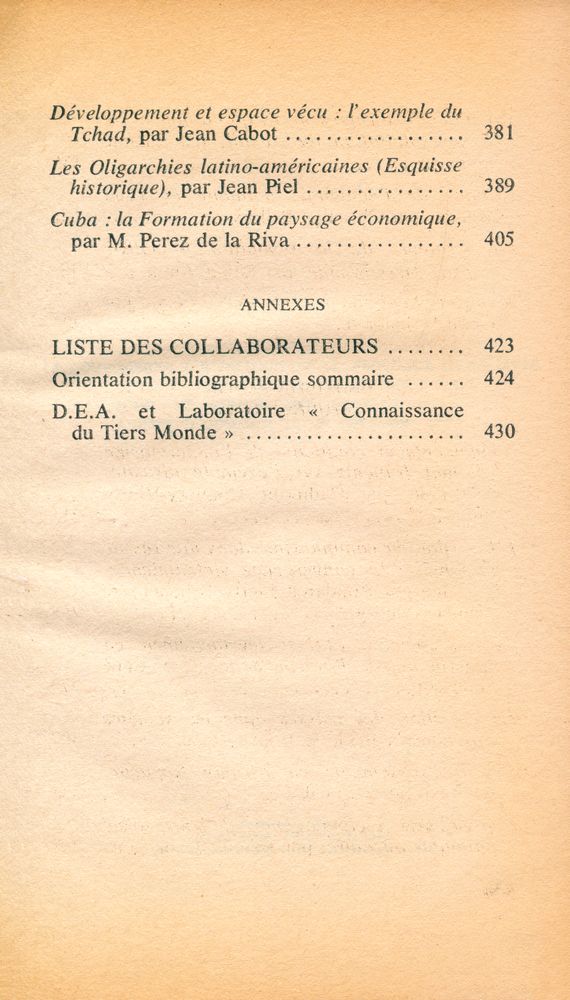 『Connaissance du Tiers - Monde』 4