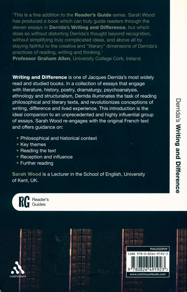 『Derrida's Writing and difference : a reader's guide』 3