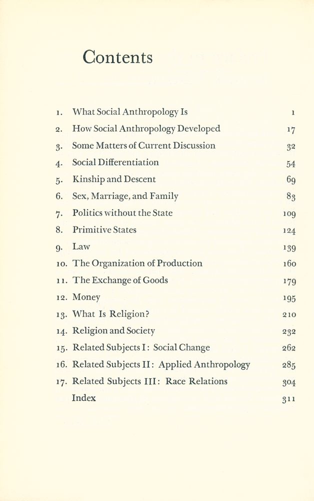 『AN INTRODUCTION TO SOCIAL ANTHROPOLOGY』 2