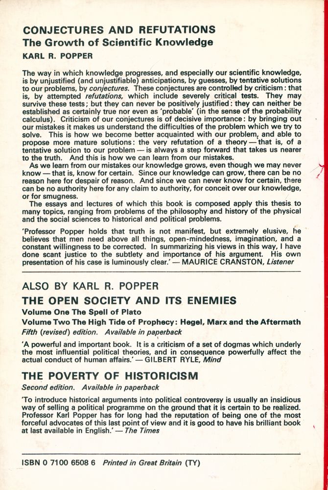 『CONJECTURES AND REFUTATIONS : The Growth of Scientific Knowledge』 5