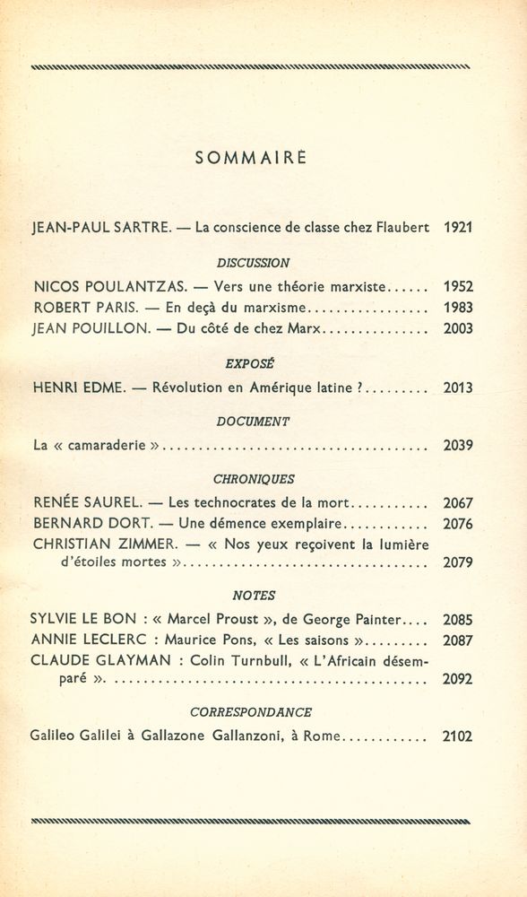 『Les Temps Modernes』 21° anné Mai 1966 N° 240 2