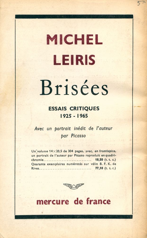 『Les Temps Modernes』 21° anné Mai 1966 N° 240 3