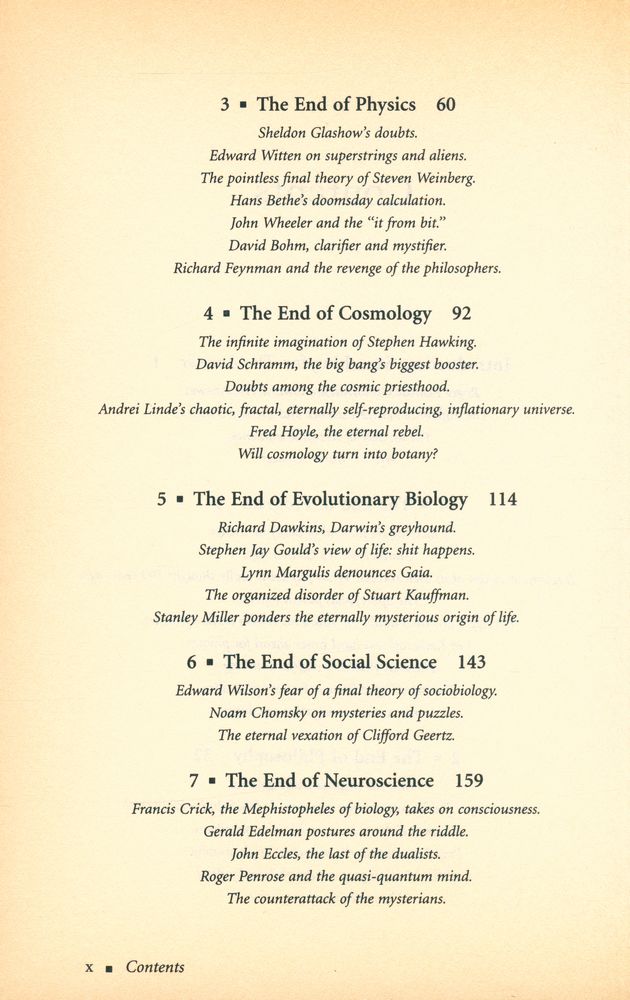 『The end of science : facing the limits of knowledge in the twilight of the scientific age』 3