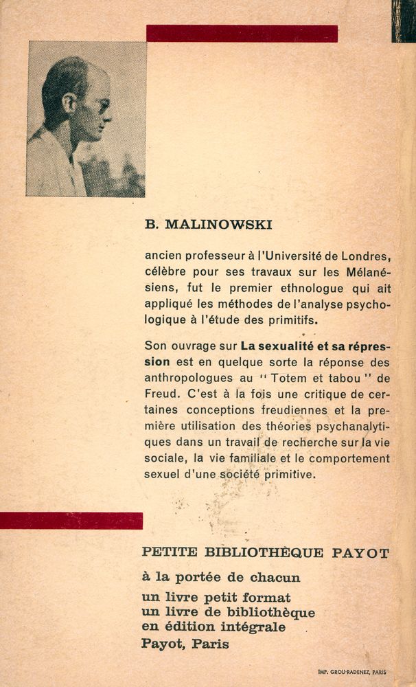 『LA SEXUALITÉ ET SA RÉPRESSION : DANS LES SOCIÉTÉS PRIMITIVES』   4