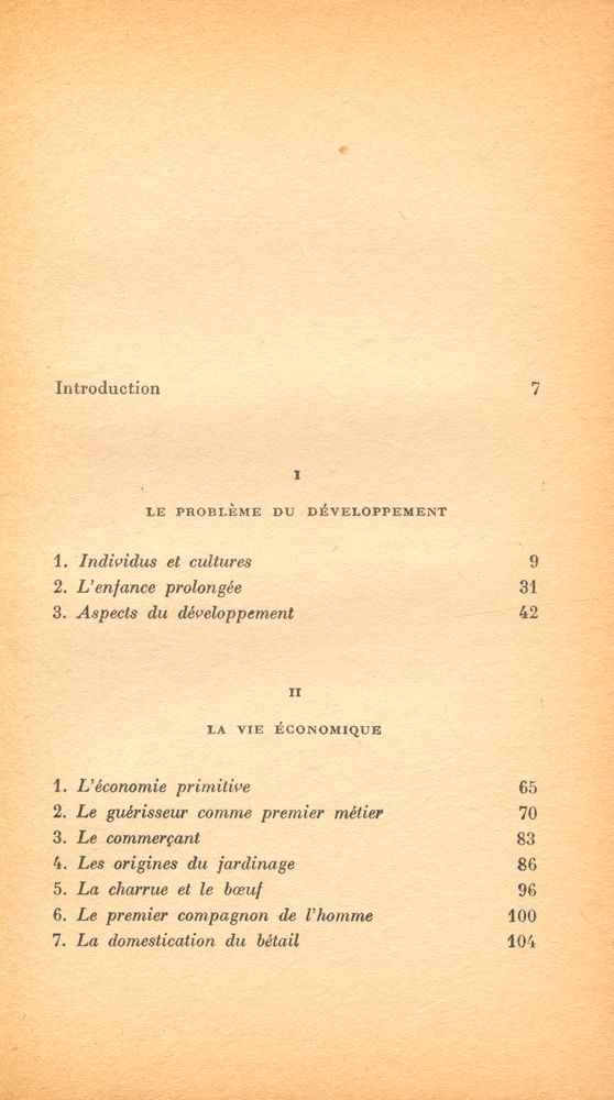 『Origine et fonction de l culture』 2