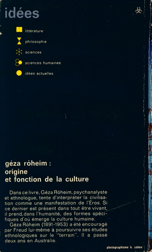 『Origine et fonction de l culture』 4