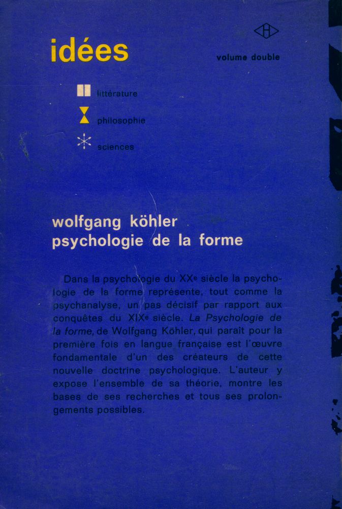 『Psychologie de la forme : INTRODUCTION A DE NOUVEAUX CONCEPTS EN PSYCHOLOGIE』 3