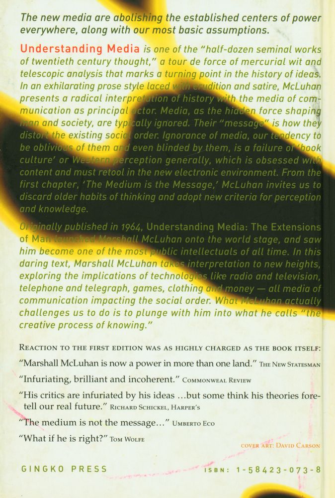 『Understanding Media : THE EXTENSIONS OF MAN』 5