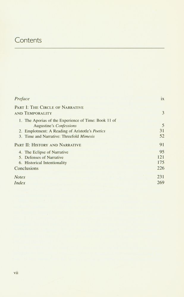 『TIME AND NARRATIVE, VOLUME 1』 2