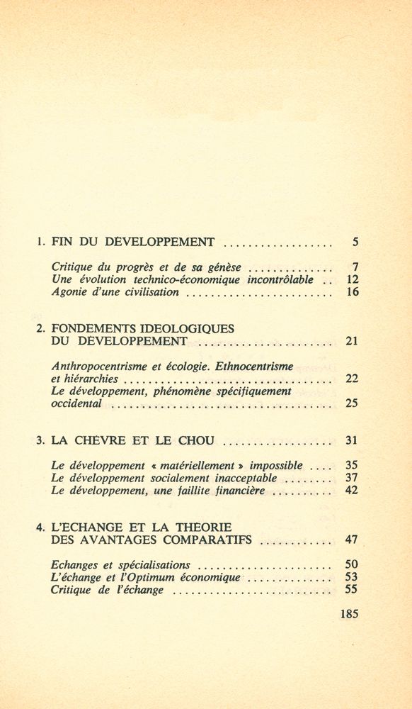 『La fin du développement : Naissance d'une alternative?』 2