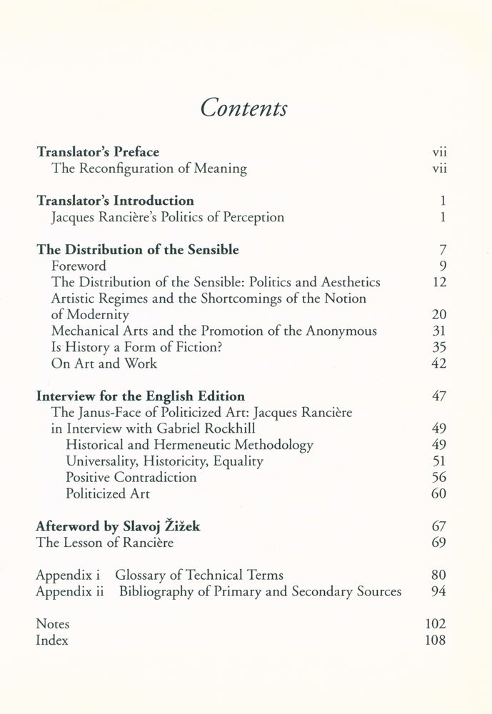 『THE POLITICS OF AESTHETICS : The Distribution of the Sensible』 2