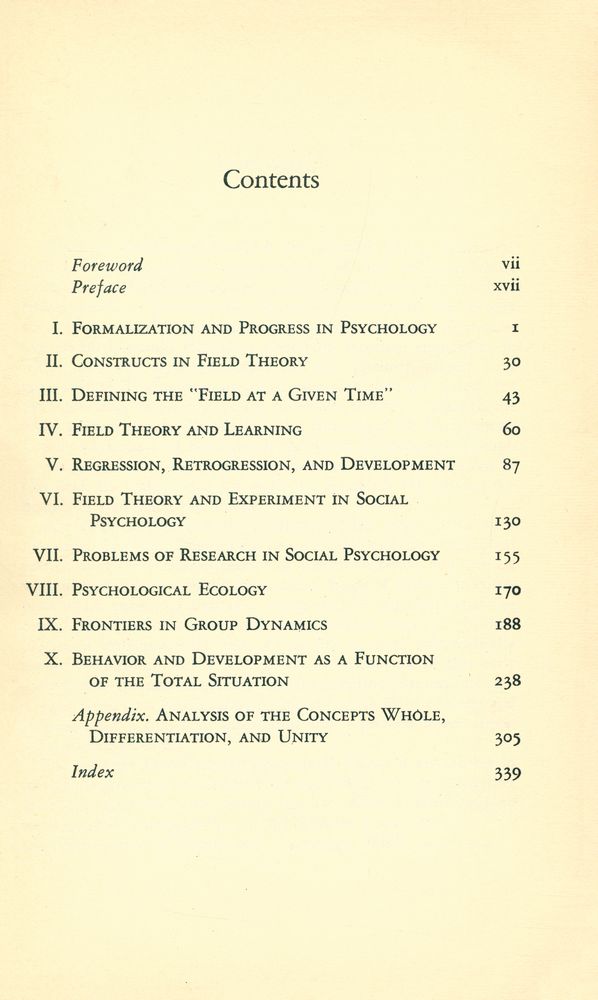 『Field Theory in Social Science : SELECTED THEORETICAL PAPERS』 2