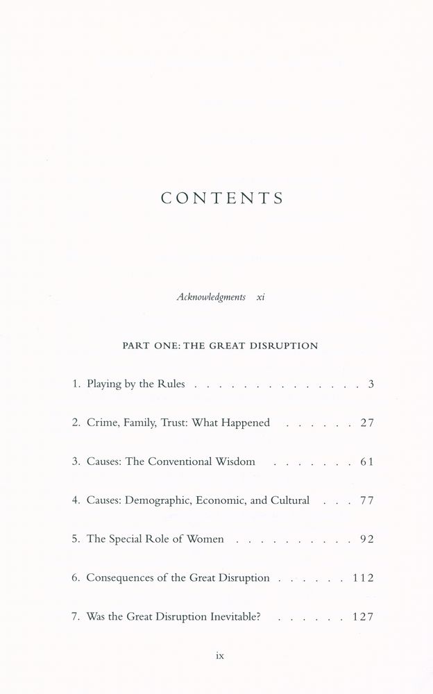 『The great disruption : human nature and the reconstitution of social order』 2