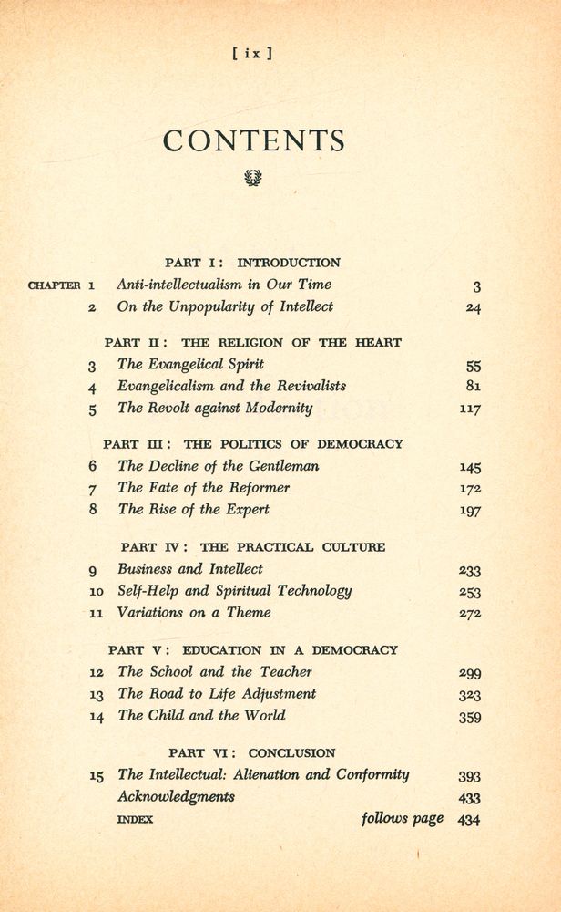 『Anti - intellectualism in AMERICAN LIFE』 2
