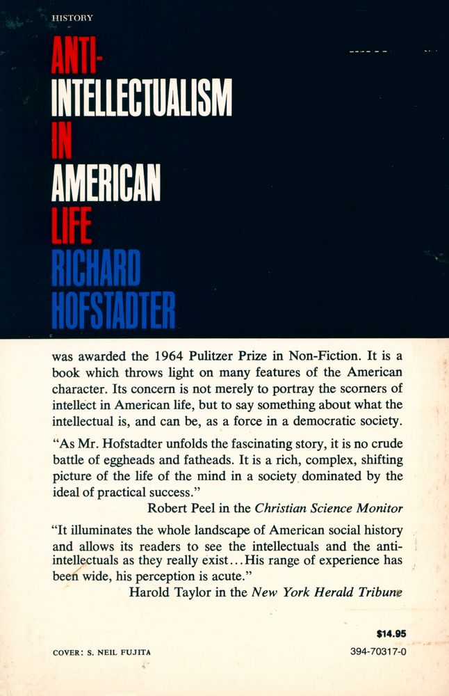 『Anti - intellectualism in AMERICAN LIFE』 3