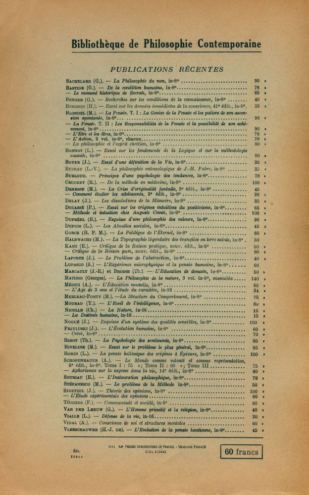『ESSAI SUR LA PSYCHOLOGIE DU PRISONNIER DE GUERRE』 3